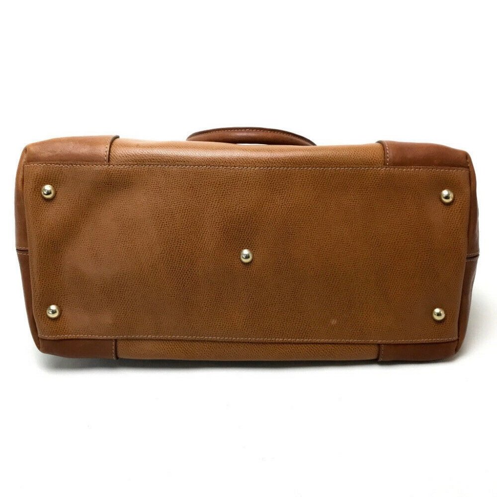 FURLA Shoulder Bag Hand Bag Canvas / Leather Brown - Picture 6 of 10